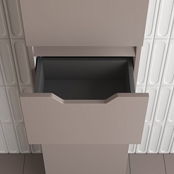 Style Line Шкаф пенал Остин 36 тауп темный – фотография-5